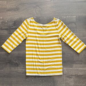 GAP Yellow and White Striped Tee